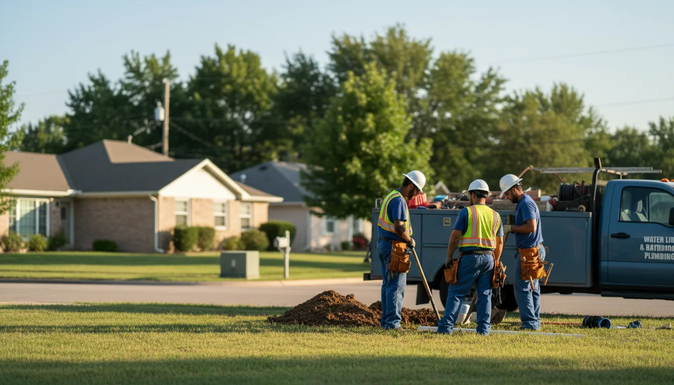 Residential water line and bathroom plumbing service in Strunk, KY